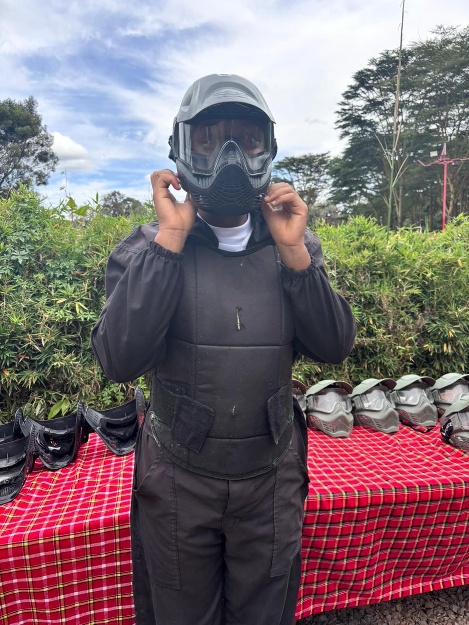 Crestfield learner during paintball adventure play