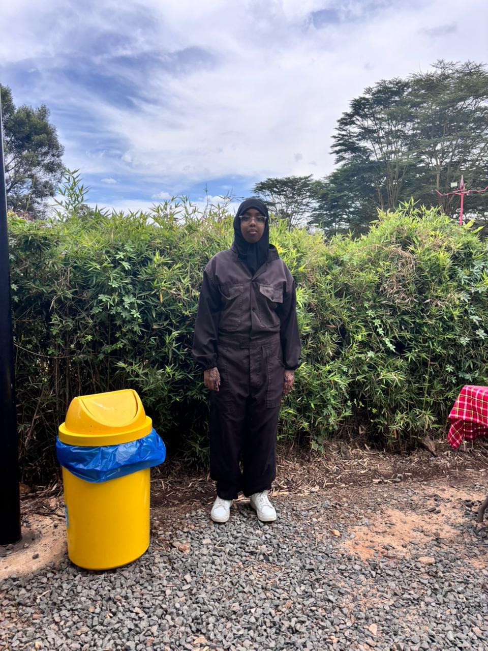 Crestfield student in paintball gear during extra curricular activities