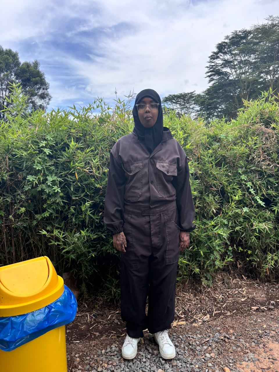 Crestfield student taking part in outdoor paintball play