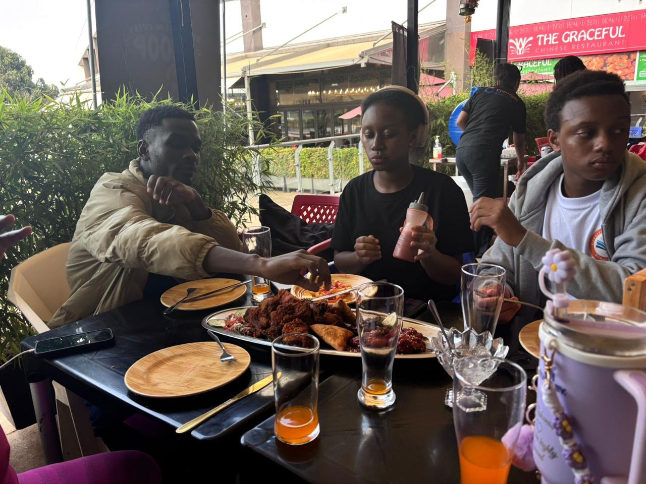 Crestfield students enjoying social time during an outing